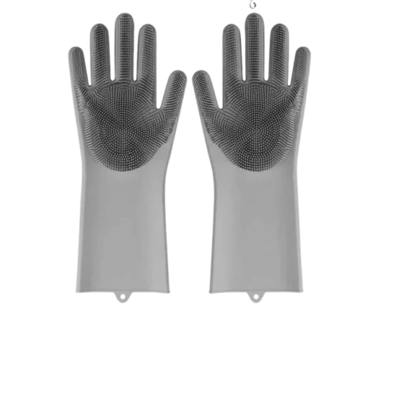 Commercial Kitchen Gloves - Magic Silicone Rubber Dishwashing Cleaning Gloves
