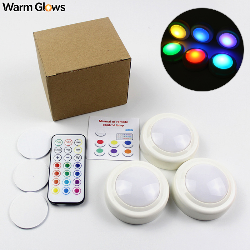 Commercial Kitchen Lights - RGB LED Puck Lights Battery Powered