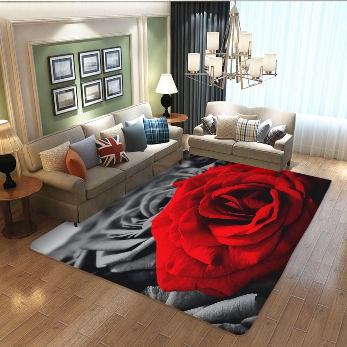 Blue Rose Flower on Black Back - Commercial Kitchen Background recension och pris