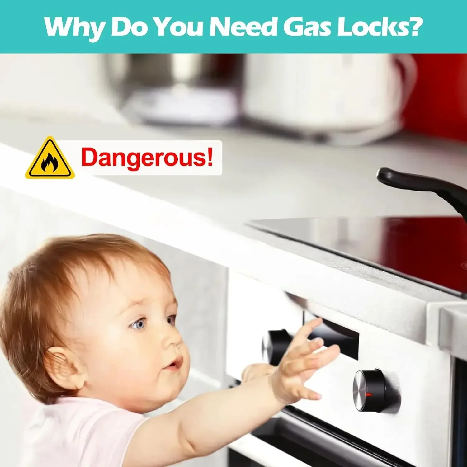 Childproof Kitchen Safety Set  - Commercial Kitchen Gas Stove recension och pris
