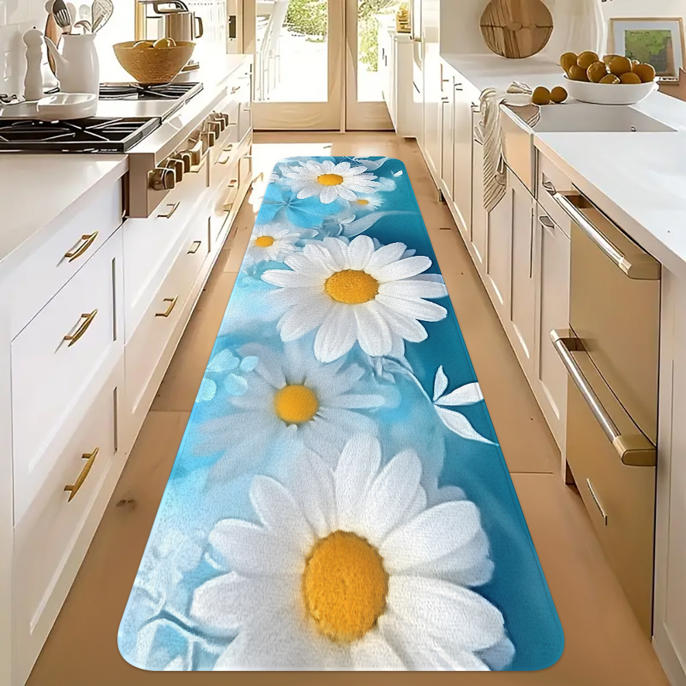 Blue Background White Daisy Ki - Commercial Kitchen Background recension och pris