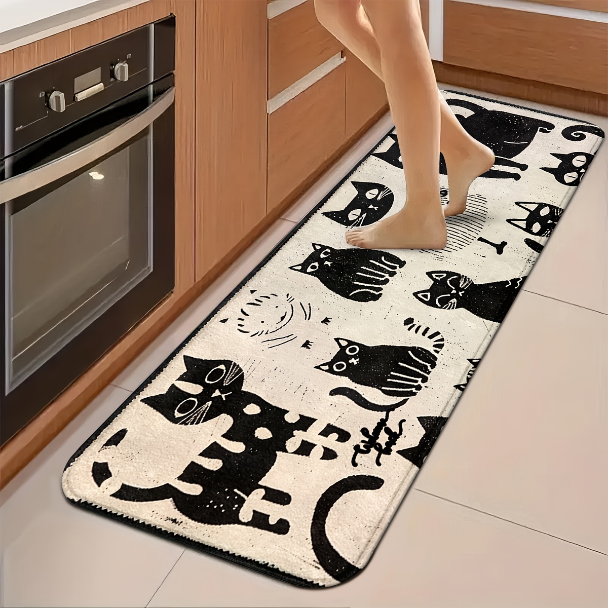 Cute Cartoon Back View Cat Kit - Commercial Kitchen Background recension och pris