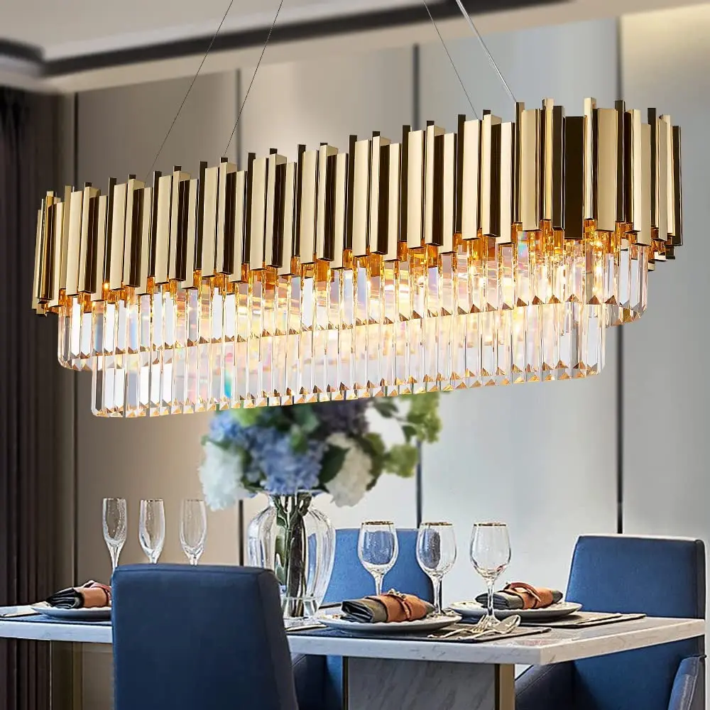 Luxury Gold K9 Crystal Chandel - Commercial Kitchen Island recension och pris