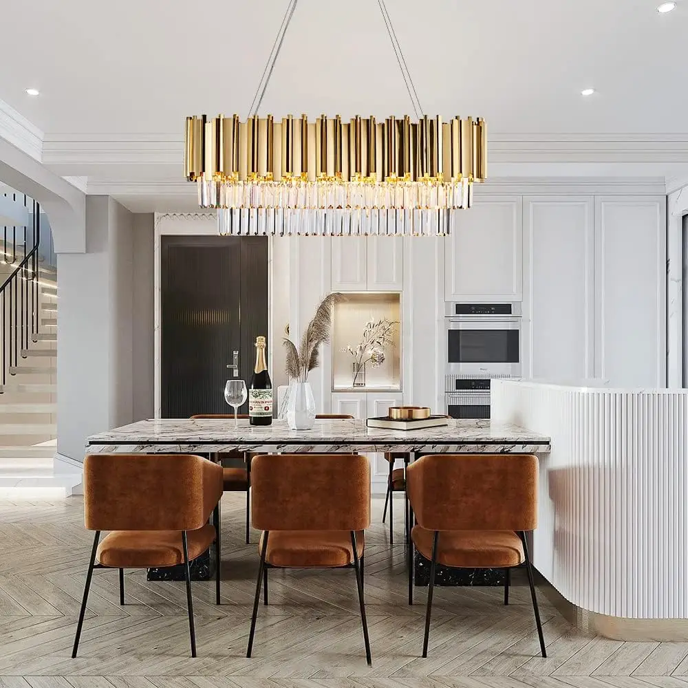 Luxury Gold K9 Crystal Chandel - Commercial Kitchen Island recension och pris