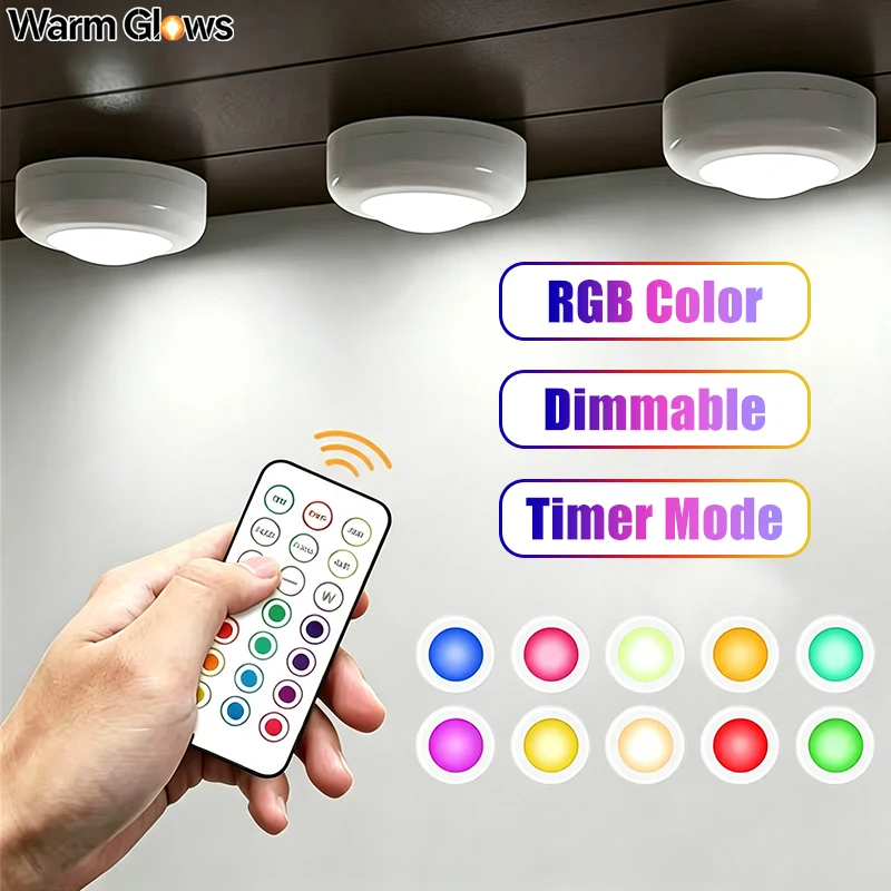 RGB LED Puck Lights Battery Po - Commercial Kitchen Lights recension och pris