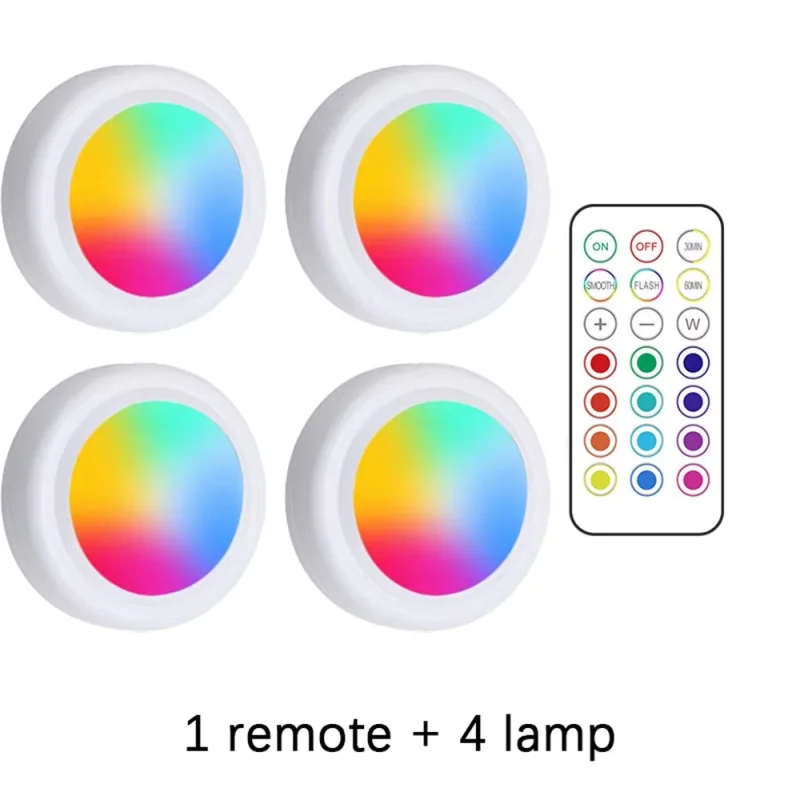 RGB LED Puck Lights Battery Po - Commercial Kitchen Lights recension och pris