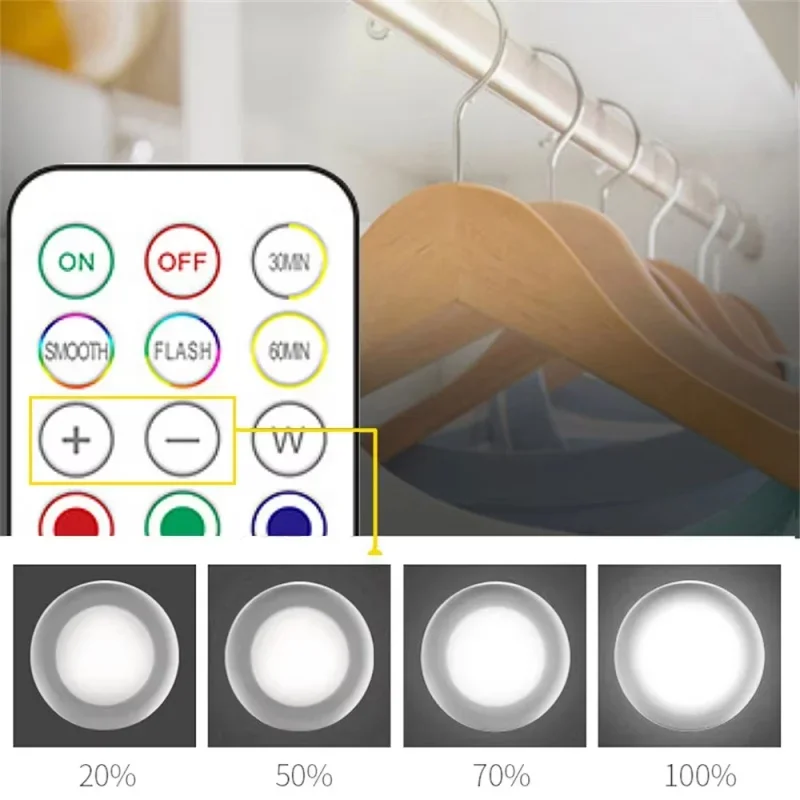 RGB LED Puck Lights Battery Po - Commercial Kitchen Lights recension och pris