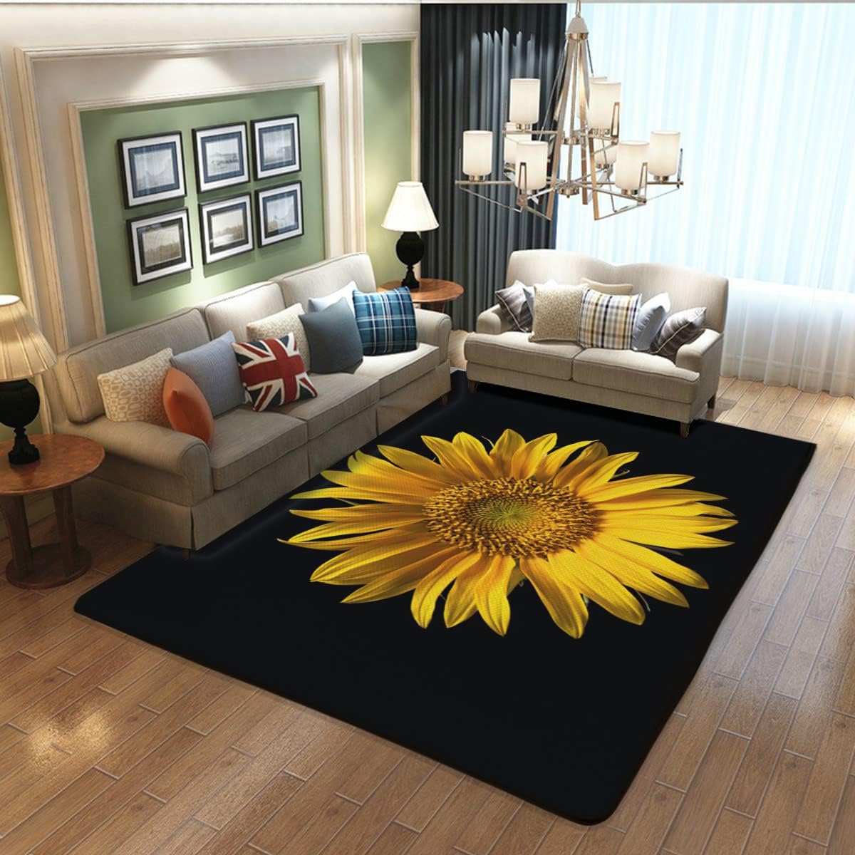 Yellow Sunflowers Flower on Bl - Commercial Kitchen Background recension och pris