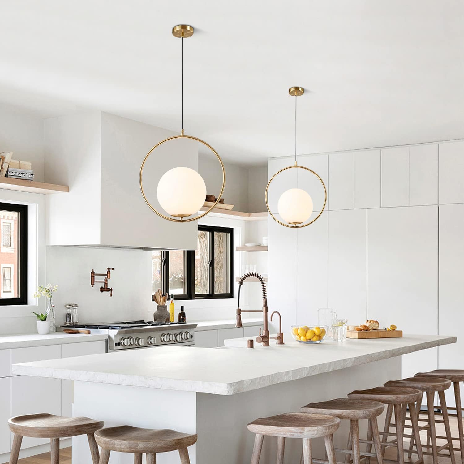 Gold PVC Lampshade Pendant Lig - Commercial Kitchen Island recension och pris