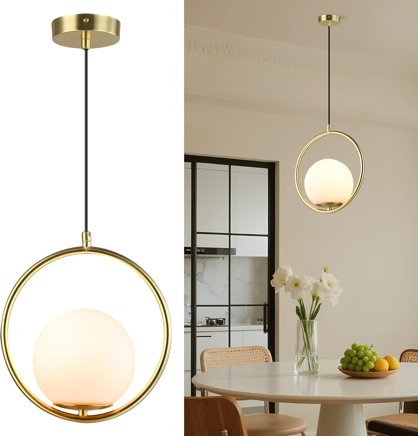 Gold PVC Lampshade Pendant Lig - Commercial Kitchen Island recension och pris