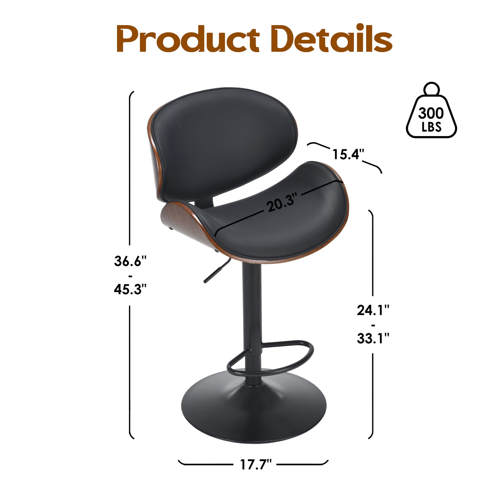 Farini Set of 2 Swivel Bar Sto - Commercial Kitchen Island recension och pris