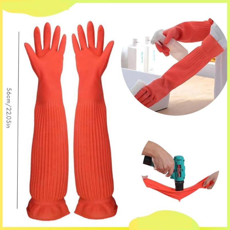 Extra‑Long Rubber Cleaning Glo - Commercial Kitchen Gloves recension och pris