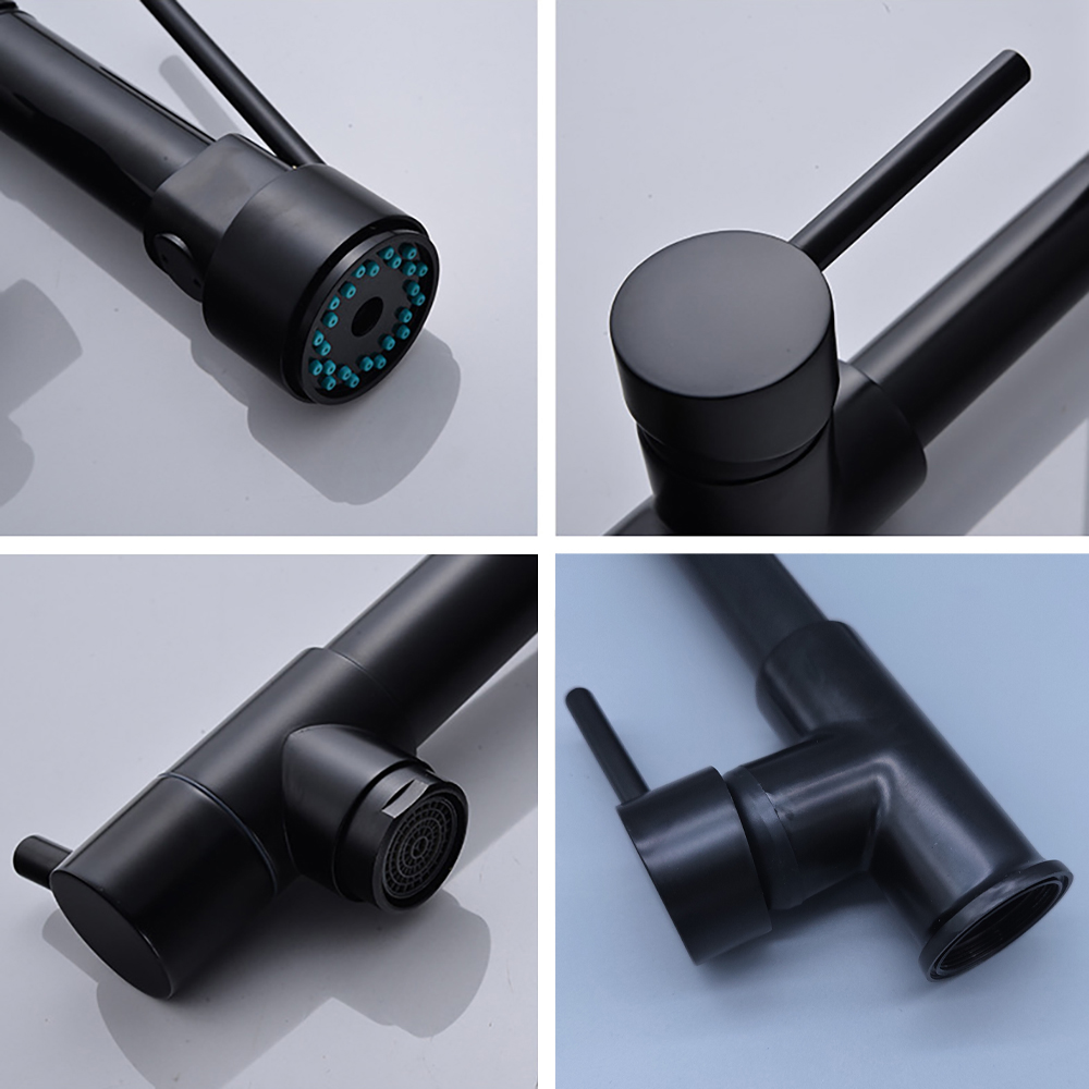 DQOK Black Brushed Spring Pull - Commercial Kitchen Faucet recension och pris