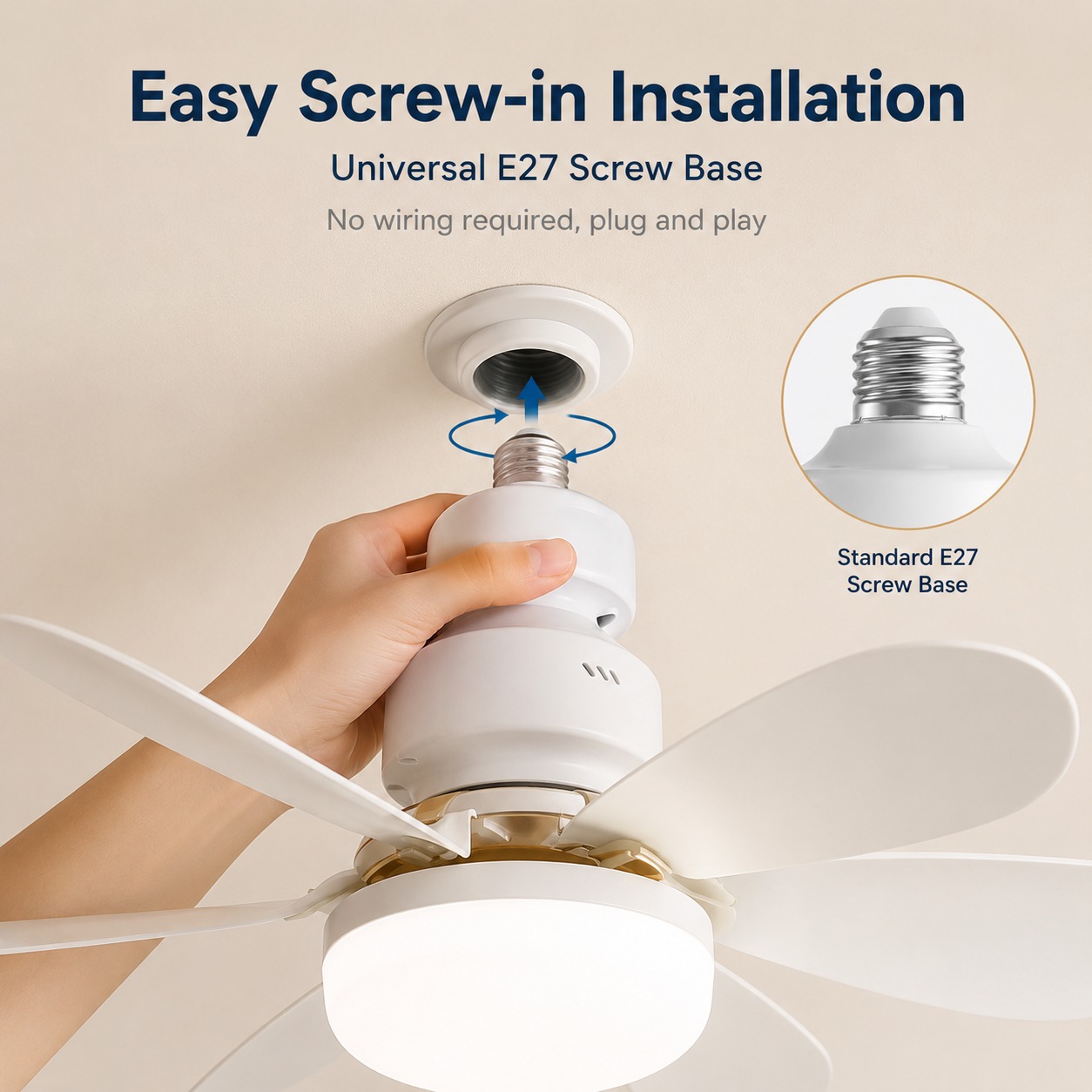 2026 New E27 Ceiling Fan Light - Commercial Kitchen Lights recension och pris