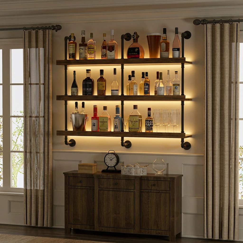 Wall Mounted Wine Rack With LE - Commercial Kitchen Lights recension och pris