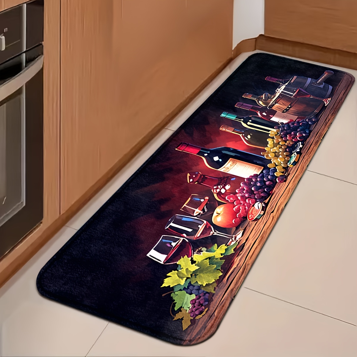 Realistic Broccoli Apple Grape - Commercial Kitchen Background recension och pris