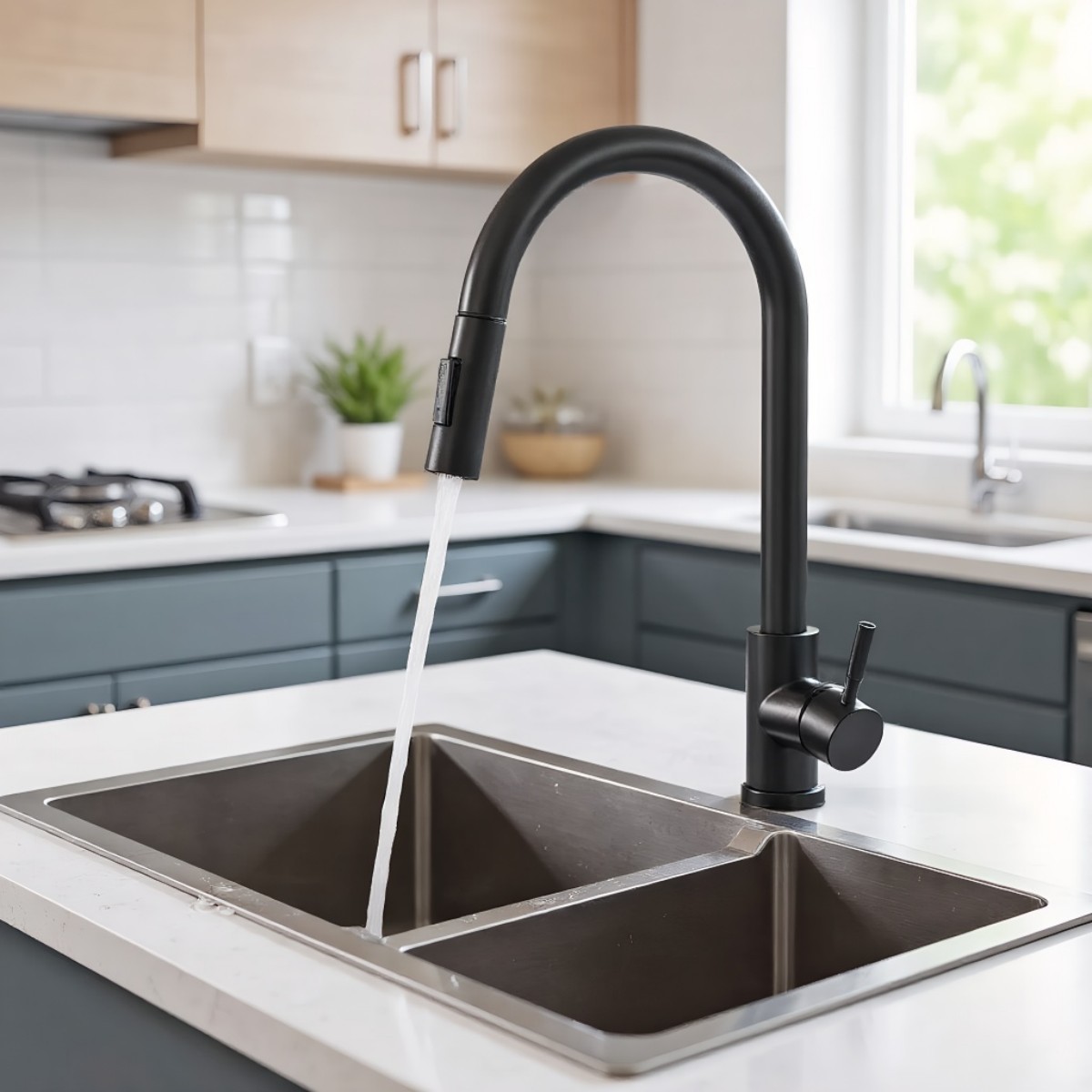 Black Kitchen Faucet Two Funct - Commercial Kitchen Faucet recension och pris